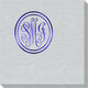 Double Circle Monogram Moire Napkins Image 2 of 3